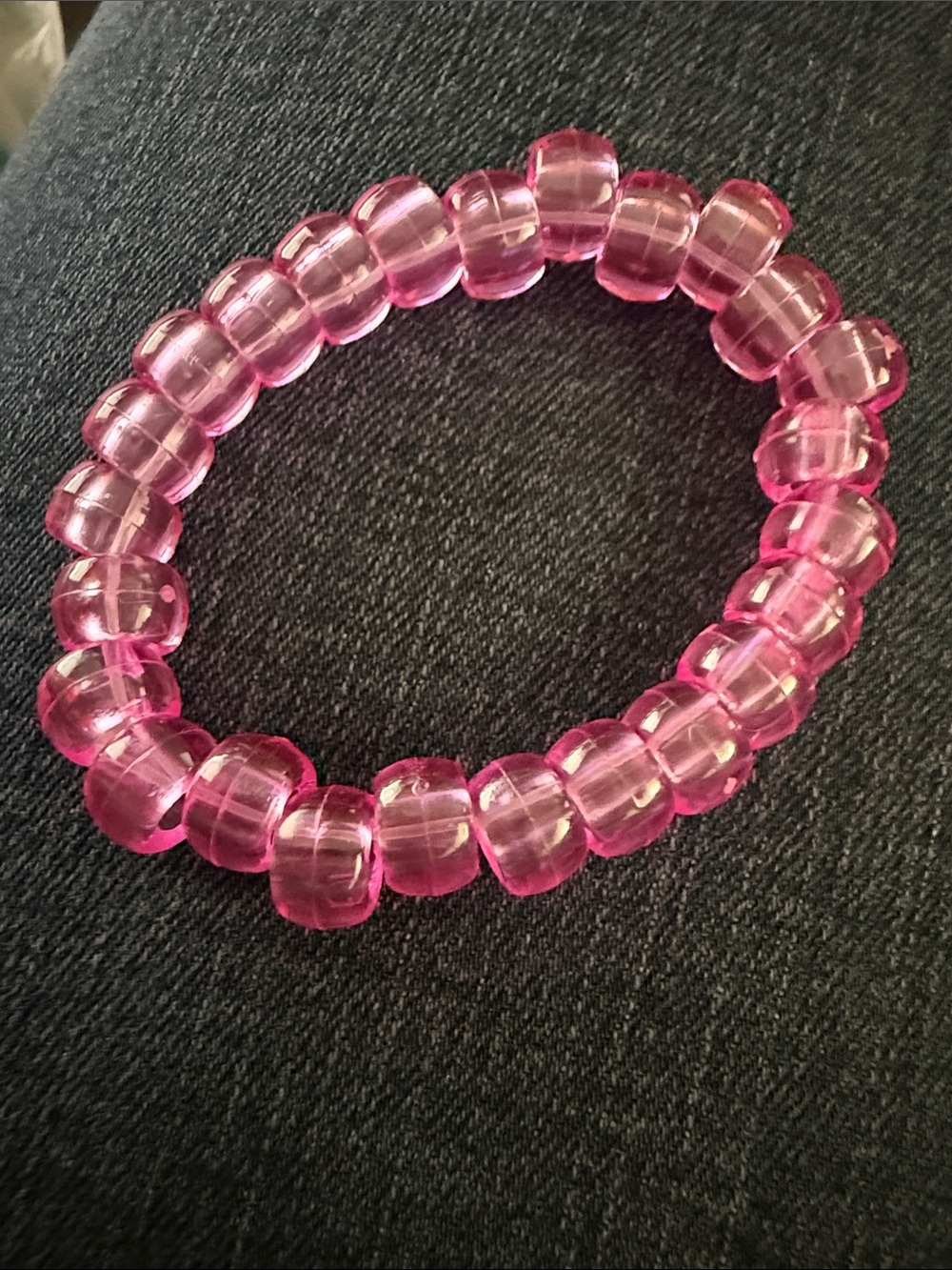 Pink Stretch Beaded Bracelet